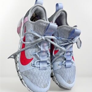 Nike Kids Gray and Red Sneakers